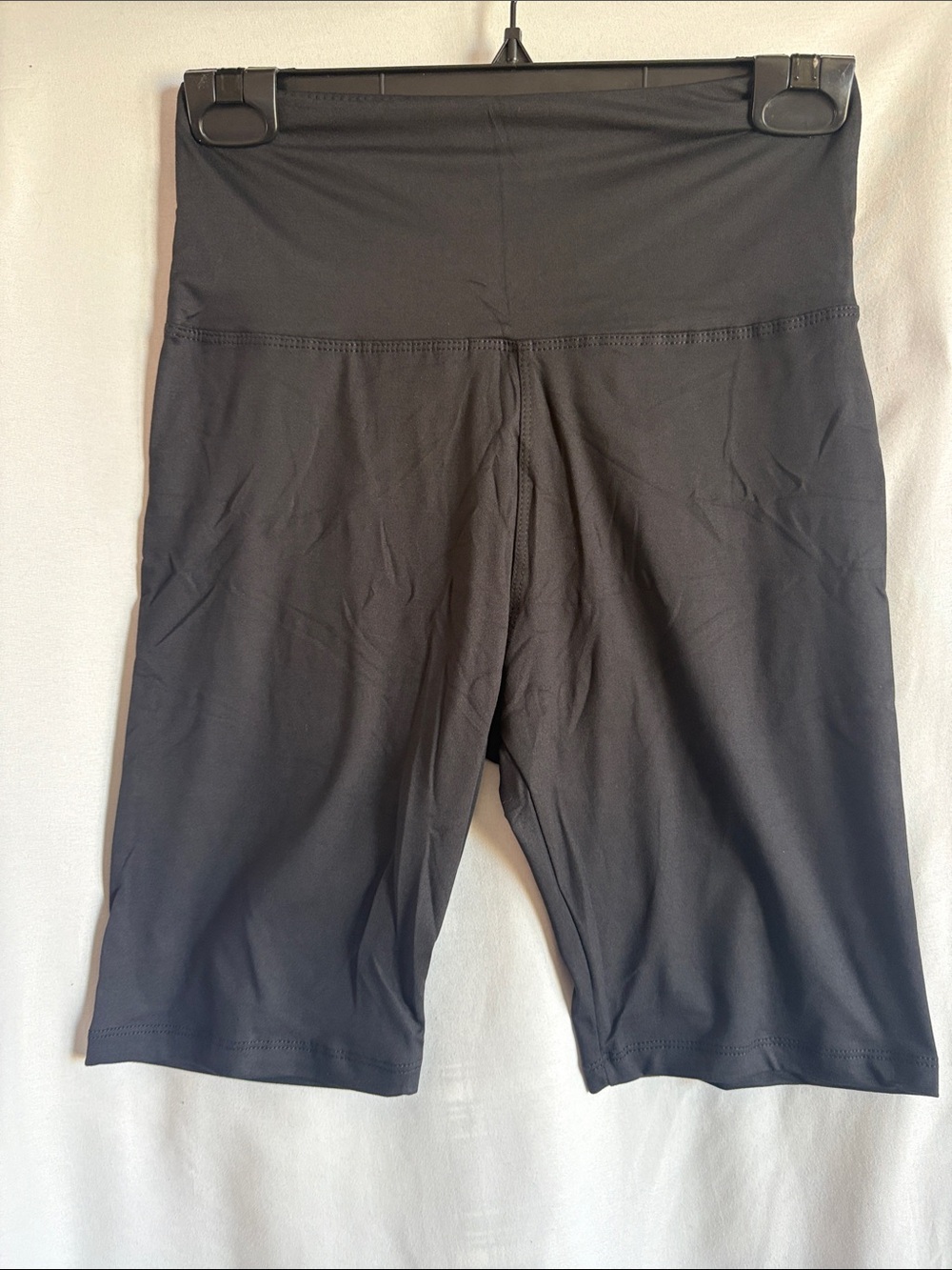 Women’s High-Rise Black Bike Shorts — Stretch Comfort